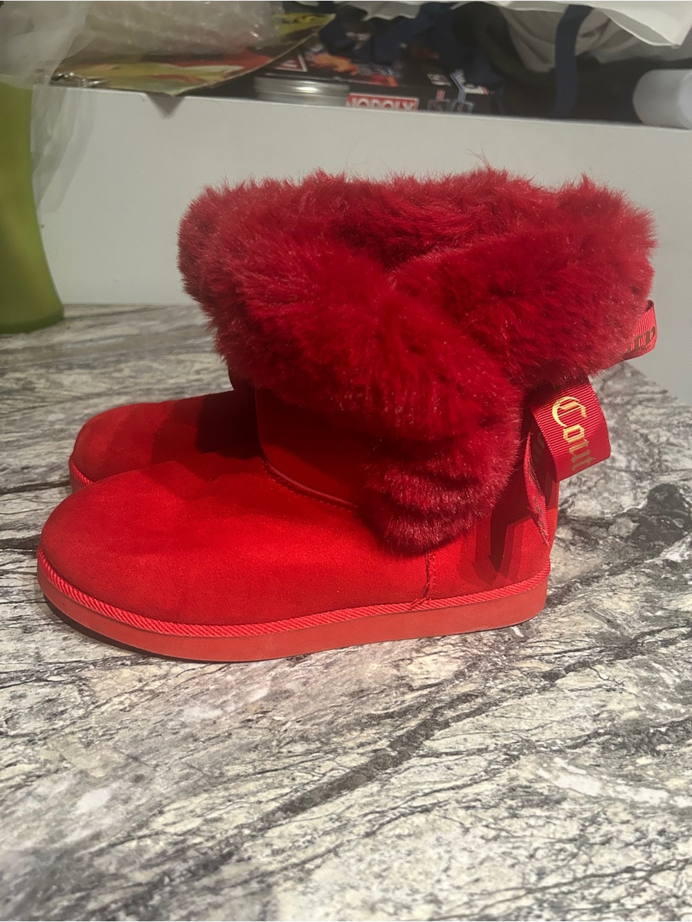 Juicy couture Red Faux-Fur  Winter Boots